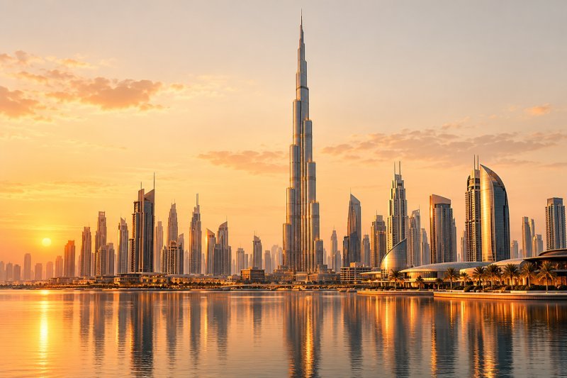Illustrated skyline of Dubai