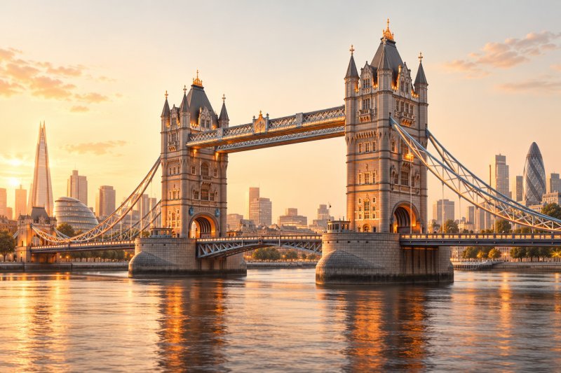 Illustrated skyline of UK