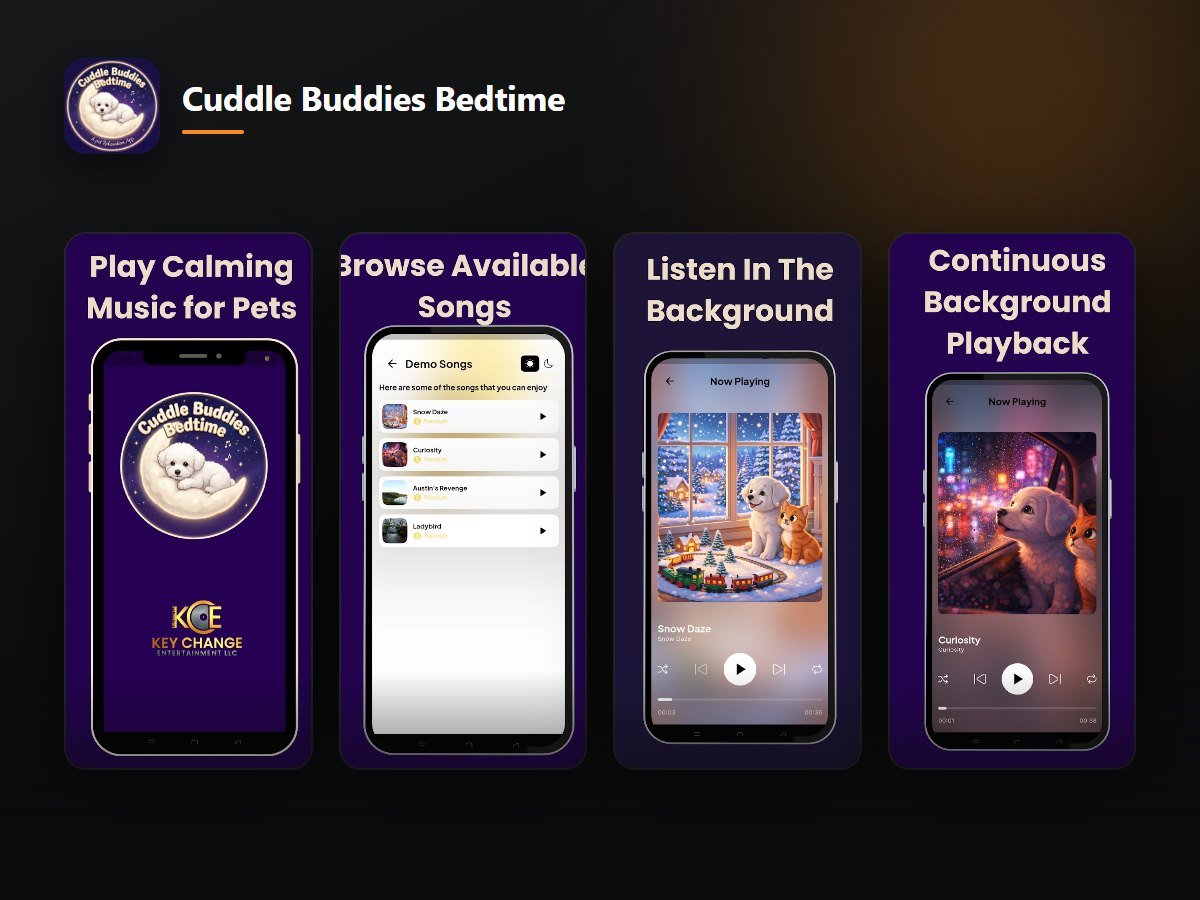Cuddle Buddies Bedtime — iOS · Android · admin panel