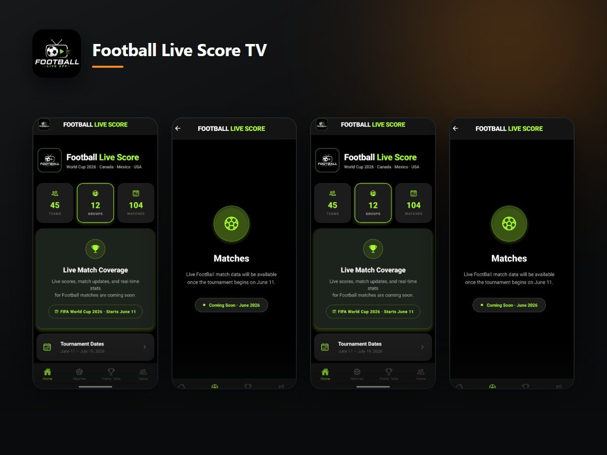 Football Live Score TV — Android · global football coverage