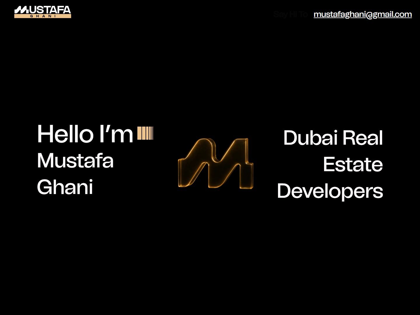 Mustafa Ghani — Personal brand site