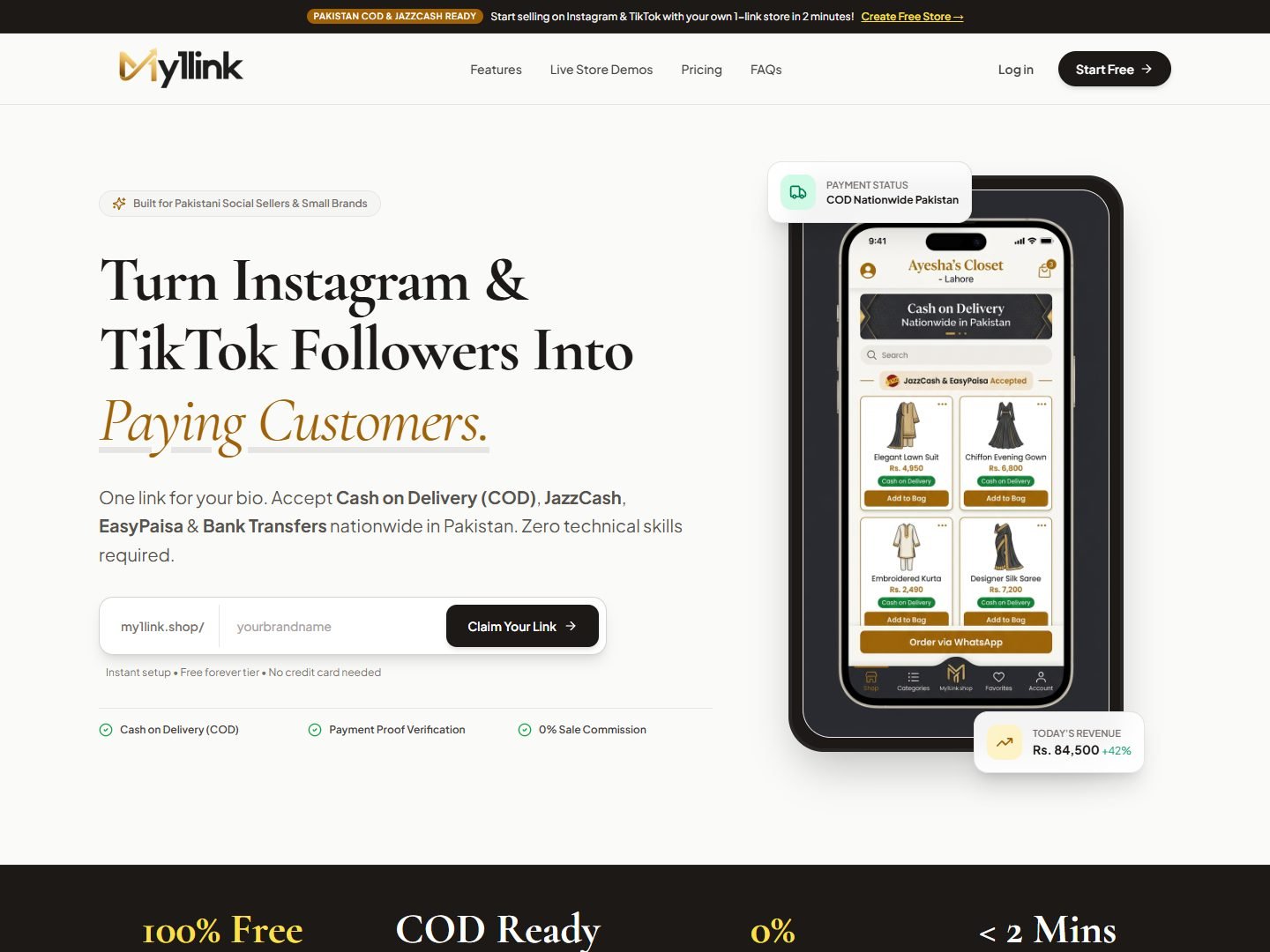 My1Link — SaaS storefront builder