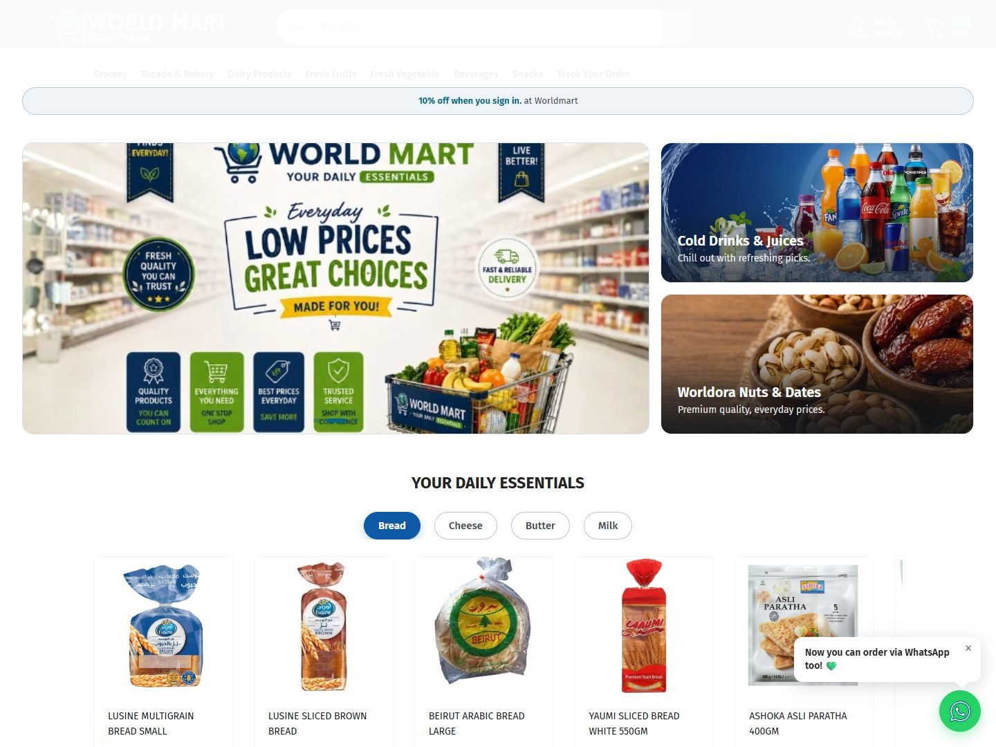 World Mart — Ecommerce · UAE grocery delivery